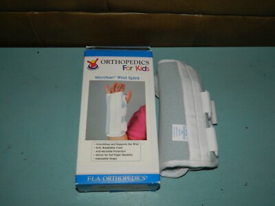 FLA Kids Right Hand Youth Size(5.5-6.5'' Circ.) Microban Wrist Splint Light Blue