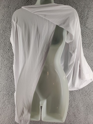 Athleta Shirt Womens XL White Athletic Open Slit Back Modal Blend Workout Gym - Picture 11 of 20