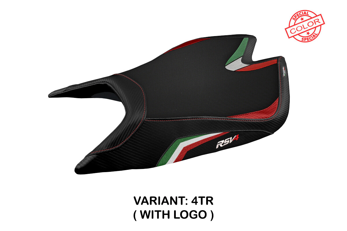 Aprilia RSV4 2021-2023 2024 2025 2026 Seat Cover Tappezzeria Italy Flag Black