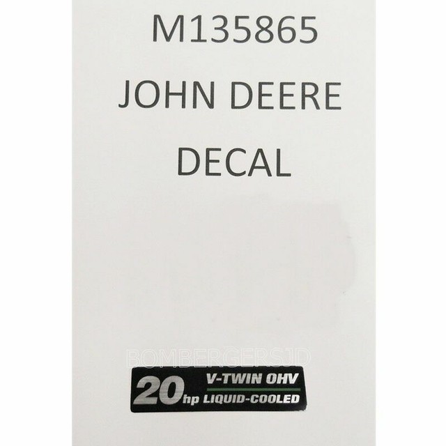 John Deere M135865 Grille Decal 345 GX345 eBay