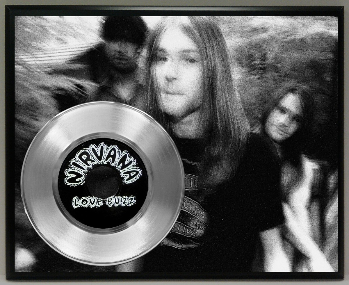 Nirvana Love Buzz Poster Art Silver Metalized Vinyl Record