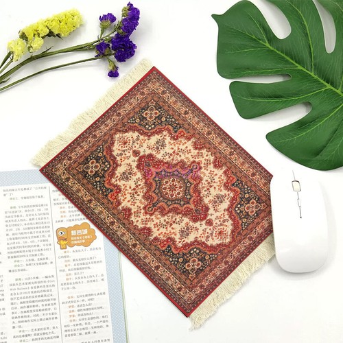 NEW Persian Mini Woven Rug Mat Mousepad Carpet Pattern Cup Laptop PC Mouse Pad - Picture 21 of 49