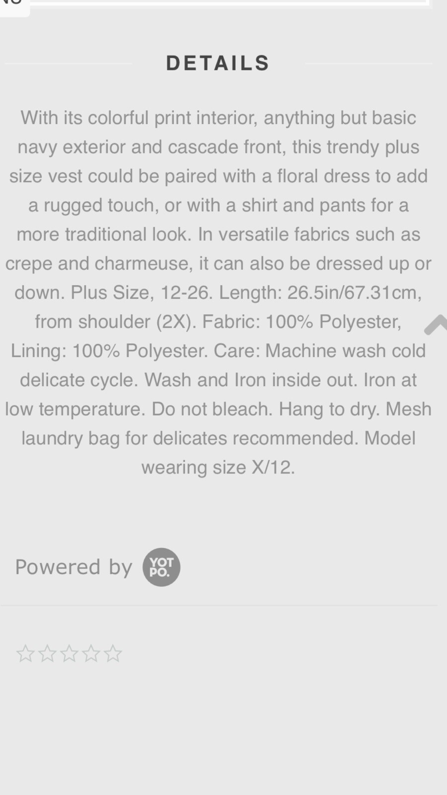 New! Mynt 1792 Lane Bryant Navy Cascade Front Cheyenne Vest Plus 2X