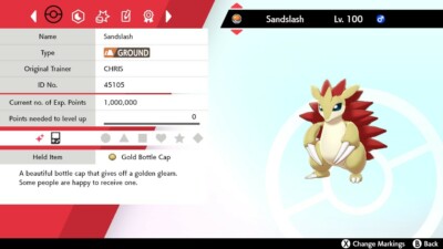  Shiny  Virtual Console Sandslash For Pokemon Sword & Shield