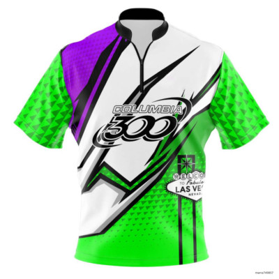 Columbia 300 Wellcome Fabulous Las Vegas Nevada Power Zip Bowlling Jersey S-5XL 