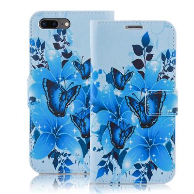 Handy Hülle für iPhone 7 Plus / 8 Plus Schutz Hülle Motiv Klapp Tasche QBY-139