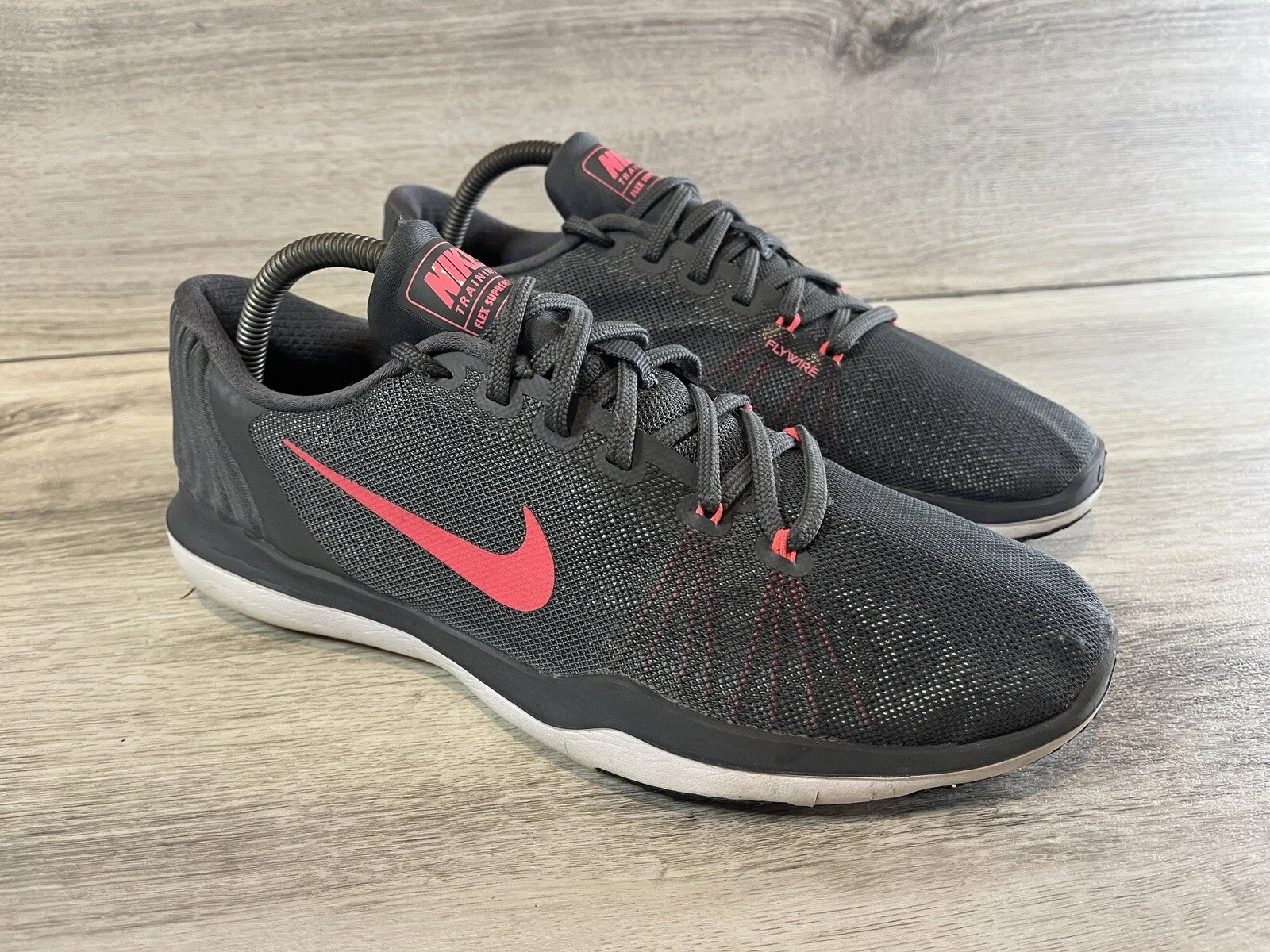 Nike Flex Supreme TR 5 Chaussures Femme 9,5 Gris Poinçon Baskets 852467 003