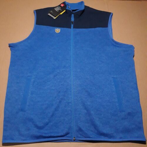 UA Under Armor Storm Golf Vest Full Zip Blue Loose Fit Cold Gear Men's XL NWT - Picture 2 of 15