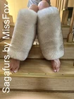 Leg Warmers Saga Blue Fox Fur Unisex