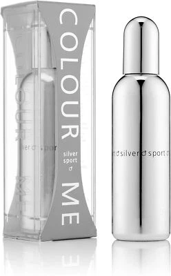 MILTON-LLOYD COLOUR ME Silver Sport Fragrance Men Eau De Parfum EDP Body Spray Milton Lloyd