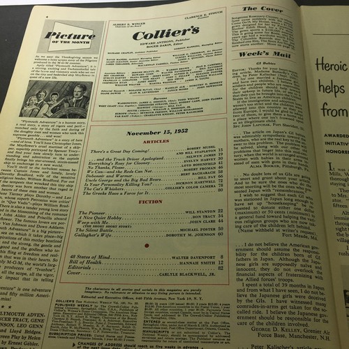 VTG Collier's Magazine November 15 1952 Rosemary Clooney, Football Tough Tackle - Picture 3 of 10