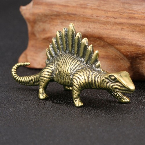 Messing Dinosaurier Statue Tier Statue Spielzeug Haus Schreibtisch Dekoration Ornament- - Bild 1 von 6
