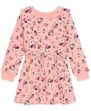 NWT DISNEY Little Girls Minnie Mouse "Smile, Shine Bright" Dress, Pink, Size: 4