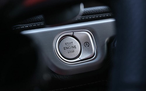 For Benz GLE GLS 2020-22 Silver Aluminum Ignition Switch Start Button Frame Trim - Bild 3 von 12