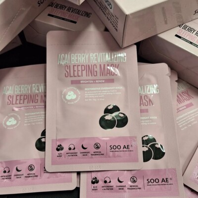 Acai Berry Revitalizing & Restorative Sleeping Face Mask - brighten/ renew 12 ct