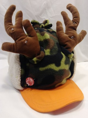 Dandee Animated Christmas REINDEER HAT Antlers Redneck Adjustable deer hunt (bj) | eBay