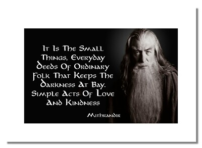 Gandalf Zitat #15 Mithrandir Der Hobbit Zauberer Poster Inspirierendes Bild 