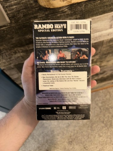 Rambo - First Blood Part 2 VHS  Special Edition Brand New Factory Sealed  - Picture 2 of 2