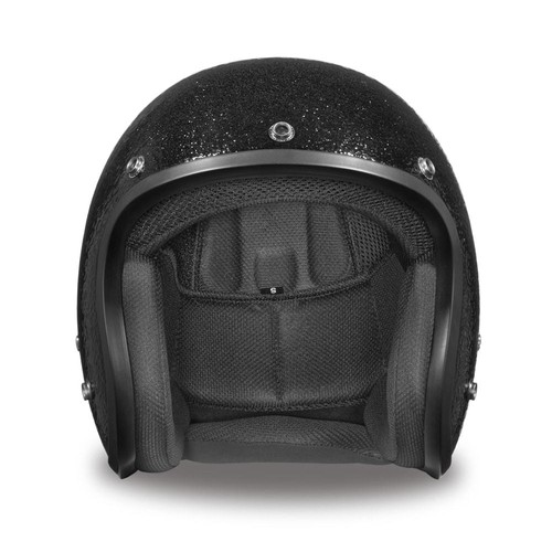 Cascos Daytona PUNTO DE ESCAMAS DE METAL NEGRO Casco de bicicleta Motocicleta DC7-A - Imagen 2 de 6