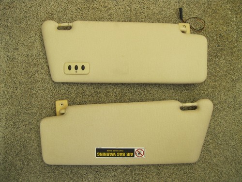94-00 Mercedes-Benz W202 C Class Left + Right Sunvisor Sun Visor Pair Beige - Picture 10 of 14
