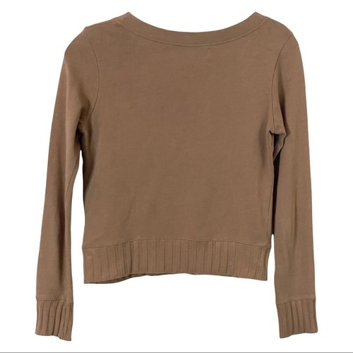 Zara Trafaluc Girls Bow Detail Pullover 100% Cotton Knit Tan Sweater Size M - Picture 2 of 8