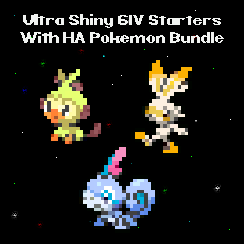 POKEMON SWORD and SHIELD ✨SHINY✨ 6IV Galar Starters! Hatch your own  +Masterballs