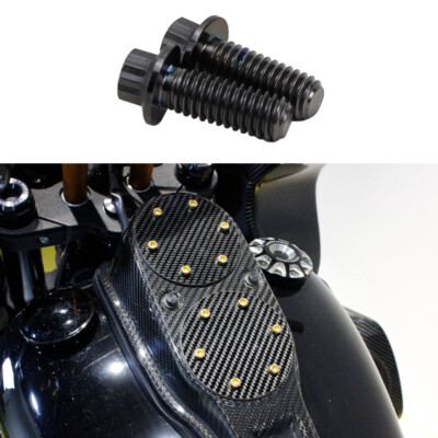 2 PCS Black Titanium Bolts for Harley Low Rider Gas Tank