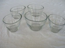 Pampered Chef Glass Measuring Prep Bowl 1 CUP 175 ML Custard Ramekin Set of 5