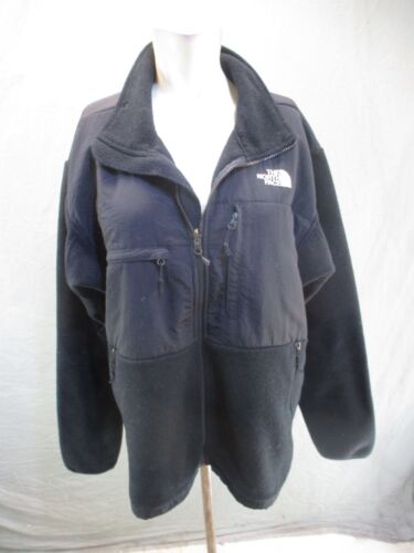 The North Face Size L Mens BLK Full Zip Stand Collar Pocket Denali Jacket 058 - Afbeelding 1 van 12