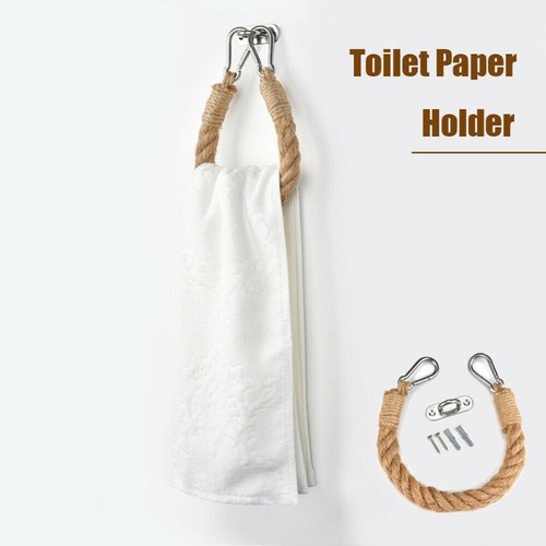 Toilettenpapier Halter Seil Maritim Stil Wandmontage WC Bad Dekoration Neu - Bild 2 von 12