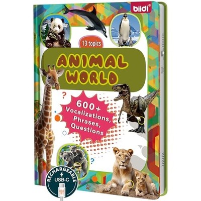English Interactive Sound Book for Toddler3-5,Talking Activity New-Animal World