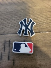Large Bulk Lot Of 2 New York Yankees Shoe Charms New. As Pictured.