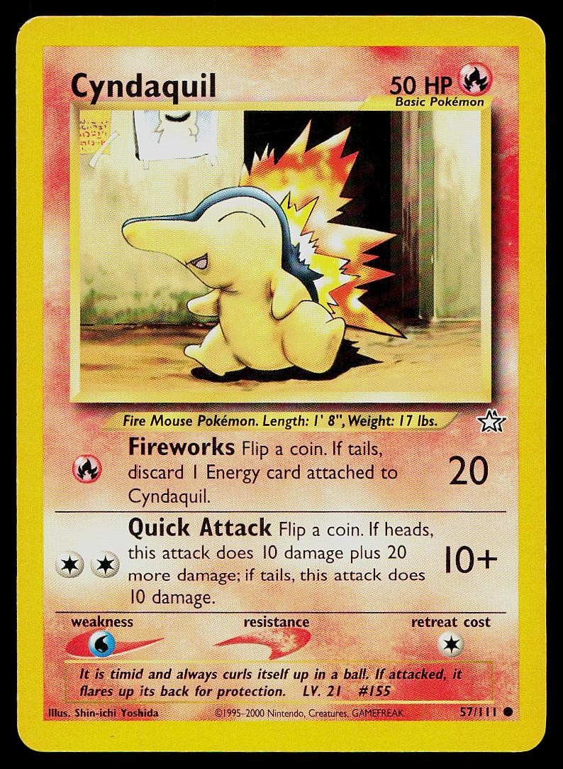 Pokemon Card Neo Genesis Cyndaquil 57/111 Common