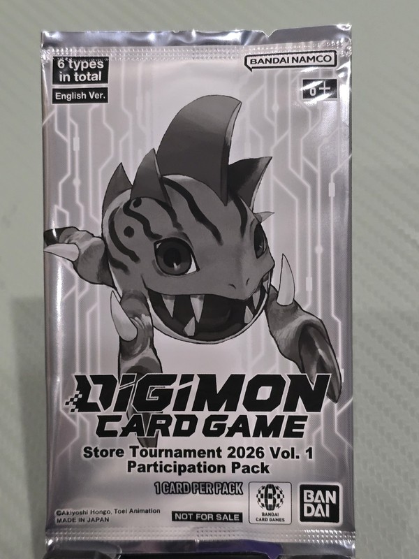1x Digimon Card Game Store Tournament 2026 Vol. 1 Participation Pack Sealed