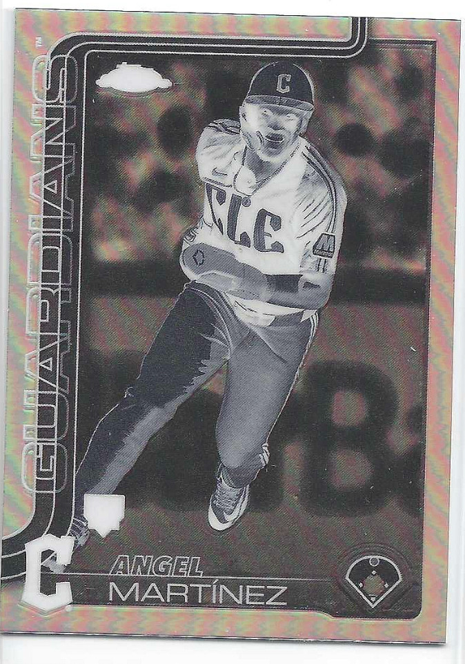 2025 Topps Chrome Negative Angel Martinez Cleveland Guardians #155