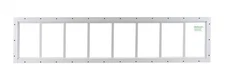 Shed Transom Window 10" x 48" White Tempered Glass White Flush