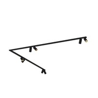 Deckenspot Deckenstrahler Deckenlampe Schwarz Gold 400 Cm Lang Xxl 90°-Winkel