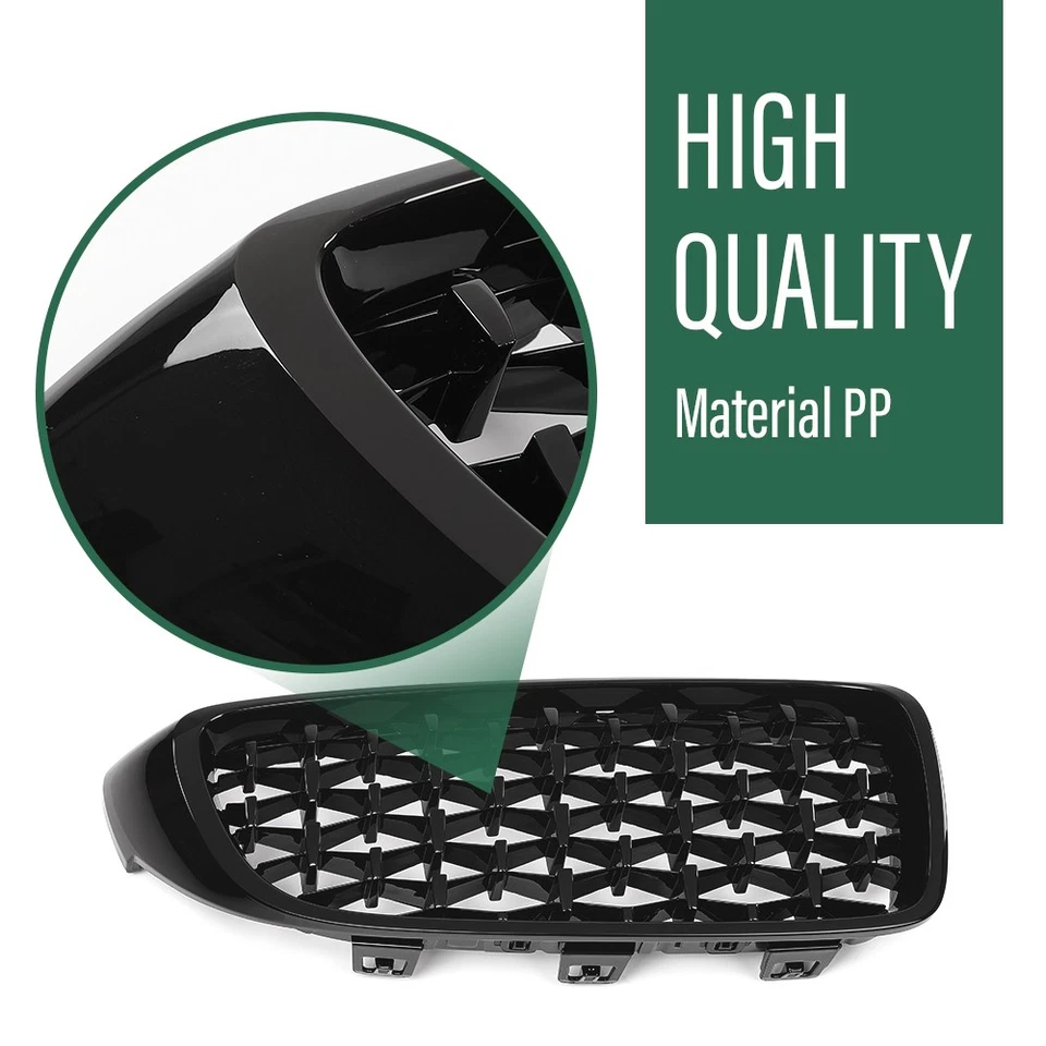 Fit For 14-18 BMW 4 Series F32 F33 F36 F82 Front Bumper Upper Diamond Grille Foto 4 de 4