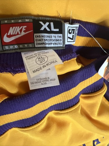 Vintage Los Angeles Lakers Nike NBA Lila Gold Warm Up Jacke Hose XL Korea - Bild 13 von 13