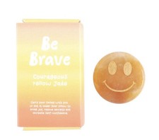 Be Brave Yellow Jade Happy Face Crystal