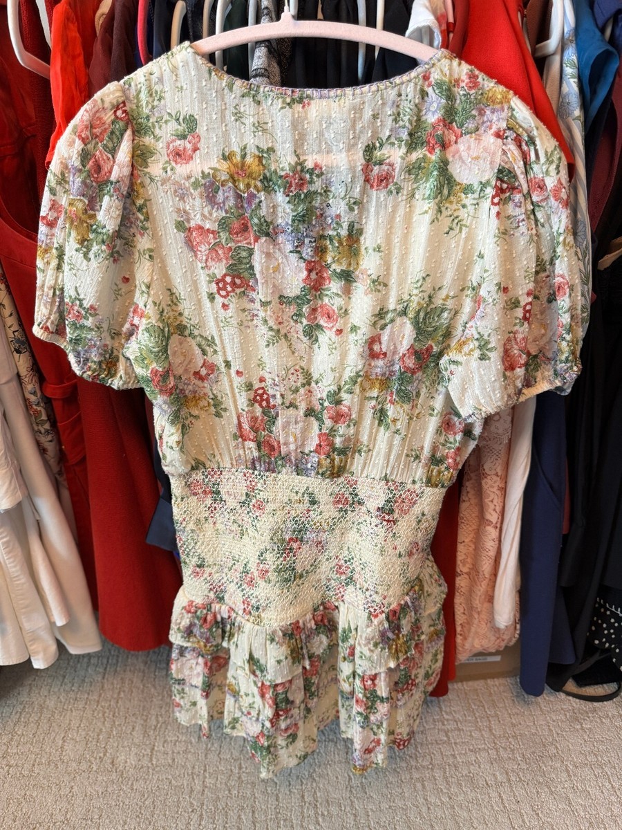 LoveShackFancy Floral Dress View 3