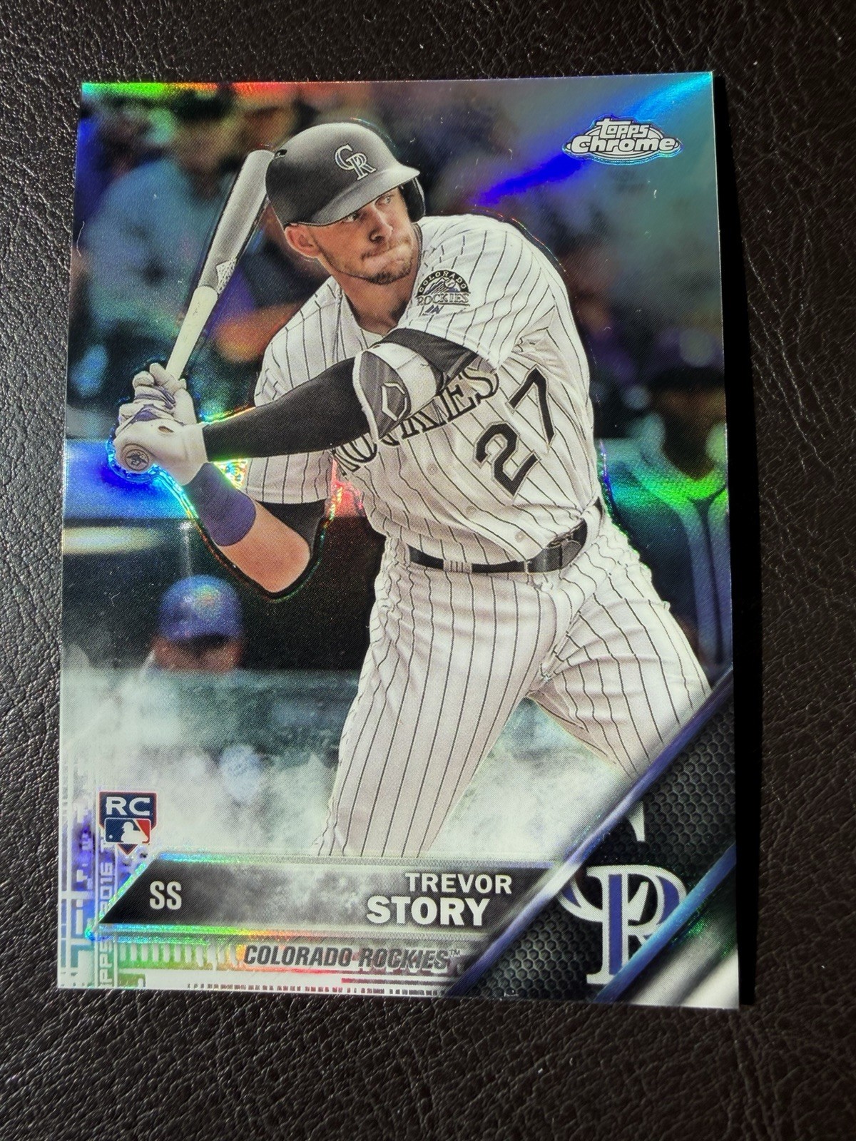 2016 Topps Chrome Trevor Story Rookie Card RC Refractor Parallel #45