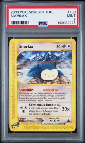 2003 POKEMON SKYRIDGE #100 SNORLAX PSA 9