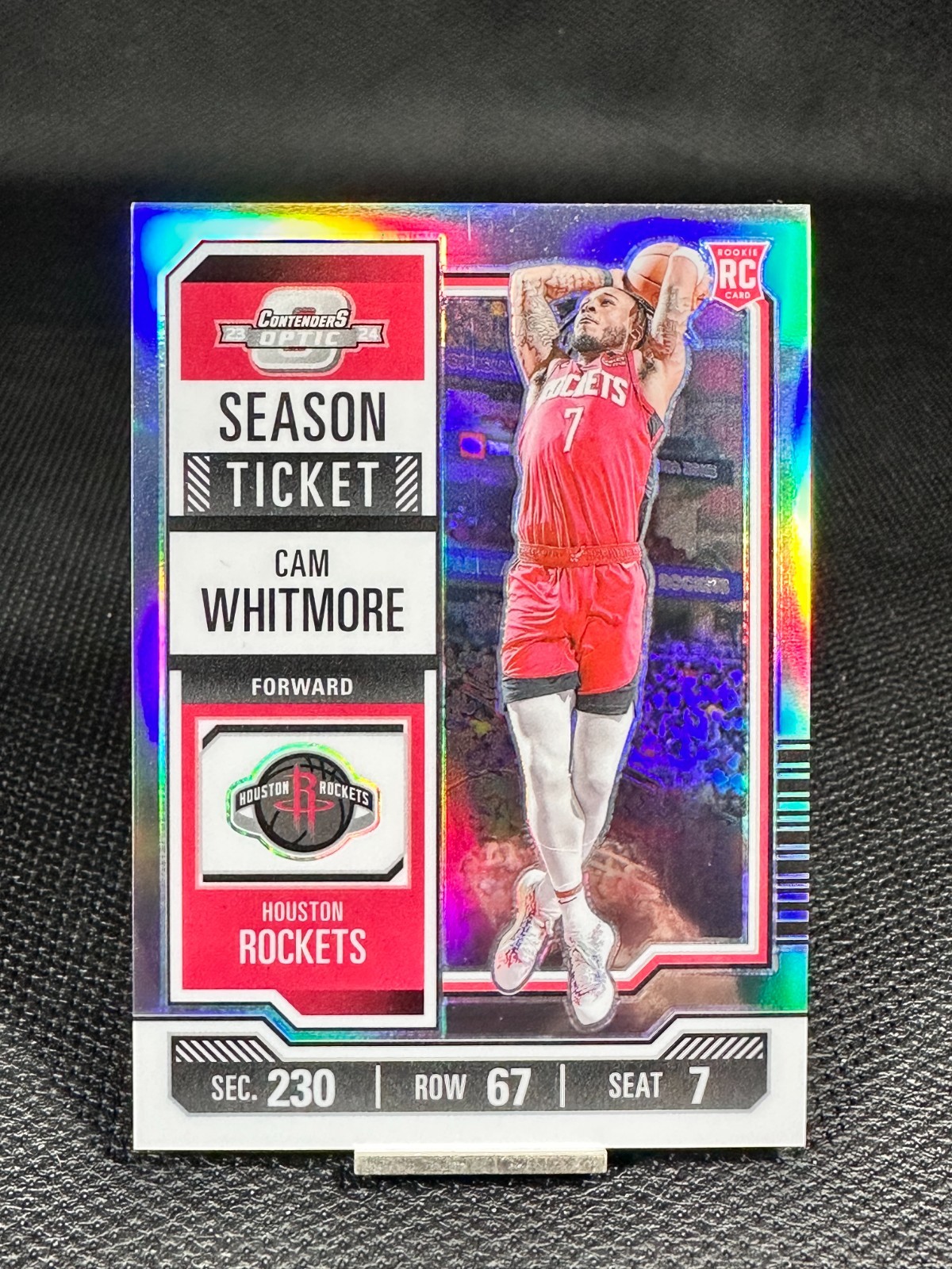 2023-24 Panini Contenders Optic CAM WHITMORE RC Season Ticket Silver Prizm #55