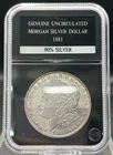 EH- 1881-O Genuine Uncirculated Morgan Silver Dollar, 90% Silver