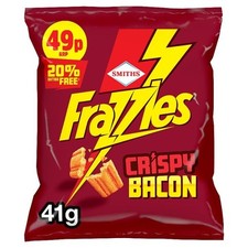 Smiths Frazzles Crispy Bacon Crisps Crunchy 30 x 41g FAST AND FREE DELIVERY