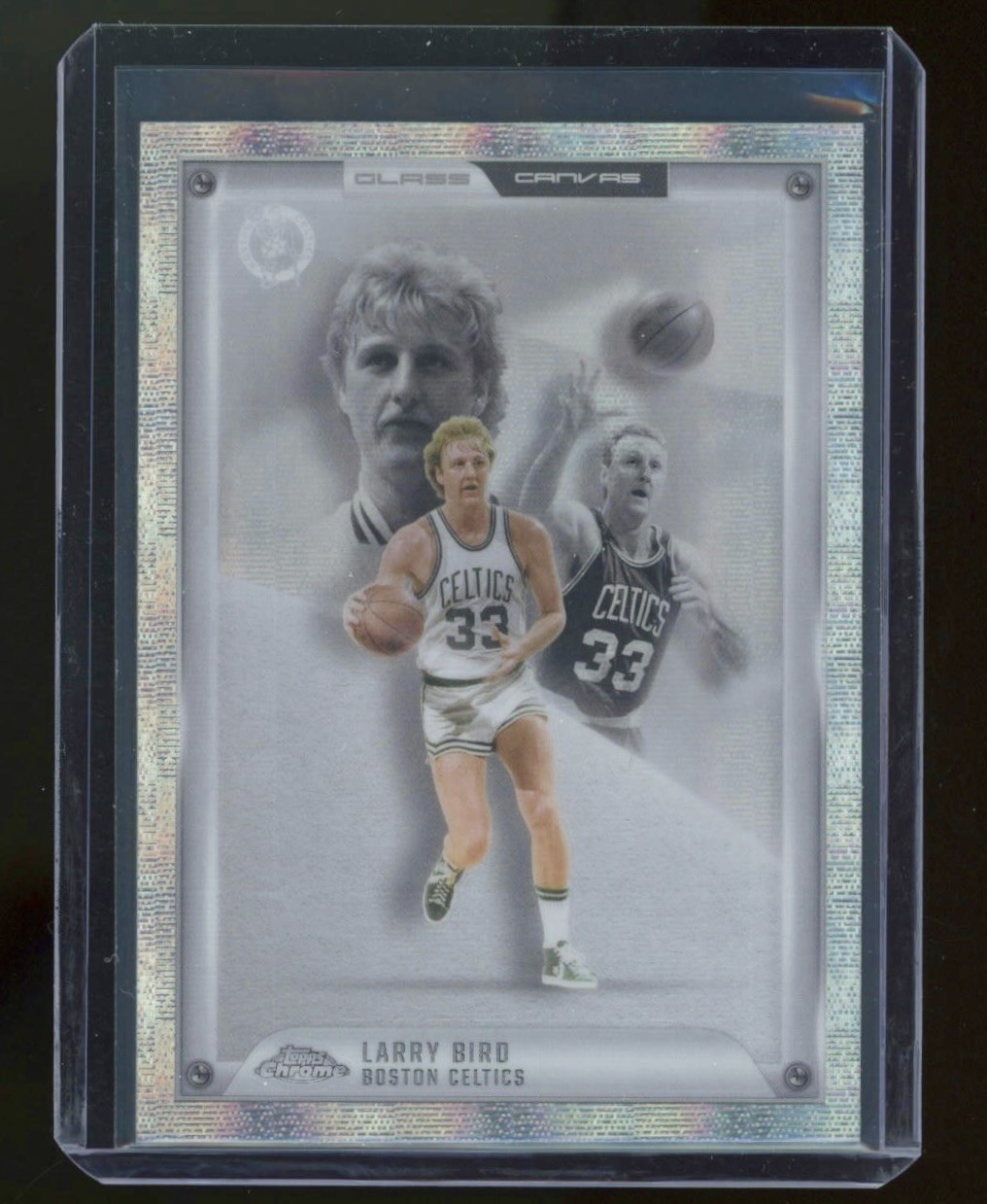 Larry Bird 2025-26 Topps Chrome SSP Glass Canvas Case Hit Insert Card #GC-15