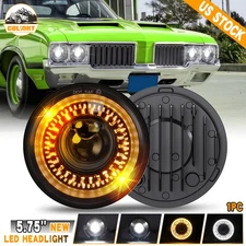 1PC 5 3/4" 5.75inch LED Headlight HI/LO DRL Welcome light For 442 98 F85 Cutlass