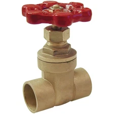 3/4 In. SWT x 3/4 In. SWT Brass Solder Gate Valve 100-454NL  Series 100-454NL