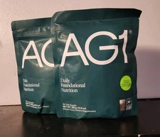 AG1 2 Bags Athletic Greens Powder Pouch 12.7oz 360g 30 Day Supply 04/26